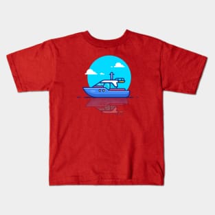 Speed Boat Kids T-Shirt